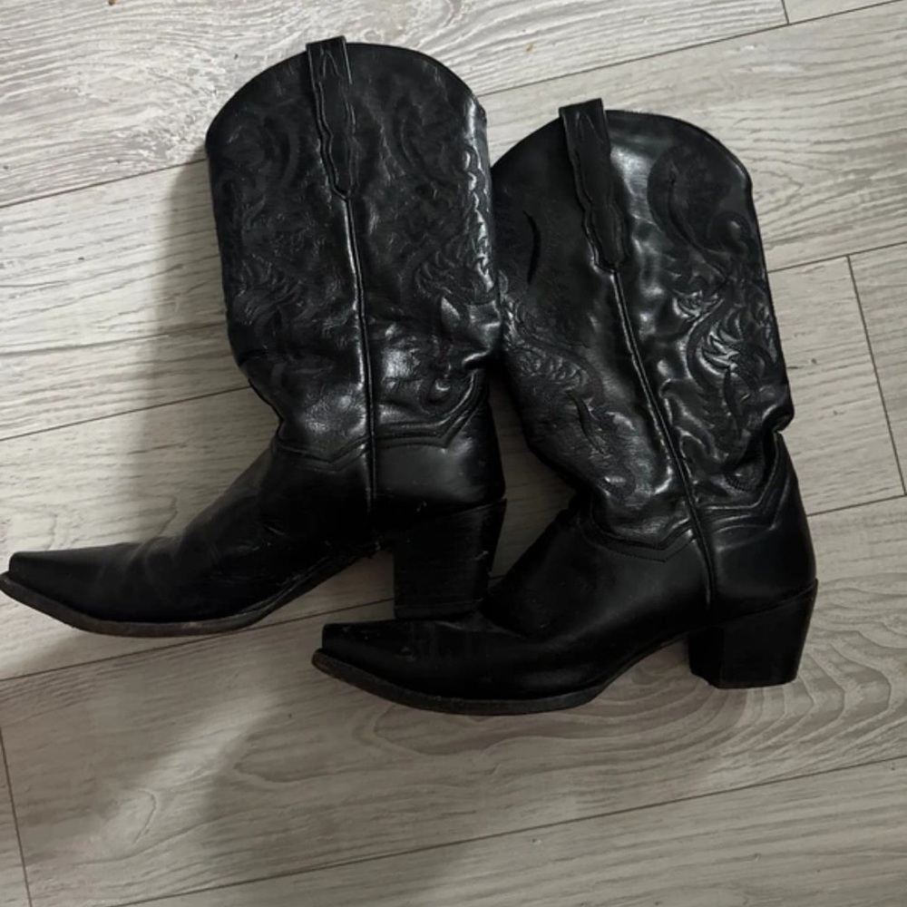 Boots Black Women's Combat/Moto Cowboy Boots